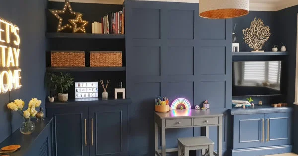 Lounge wall panelling