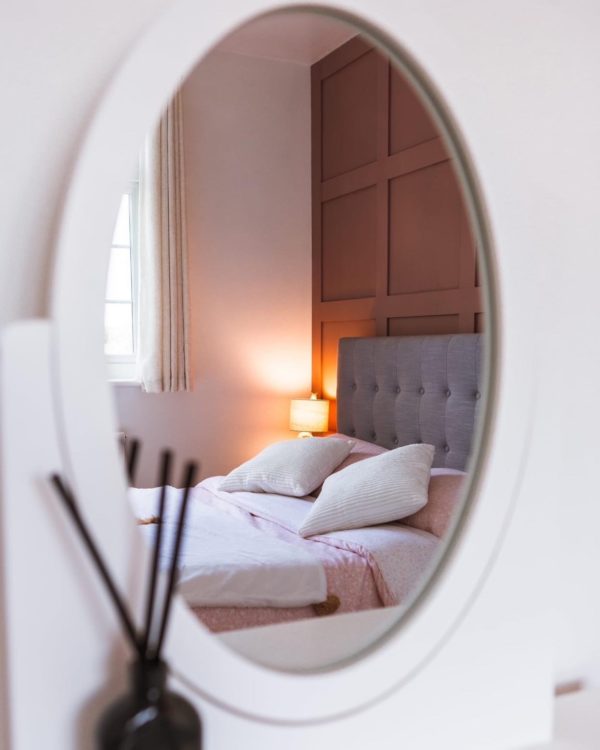 Bedroom headboard wall panelling