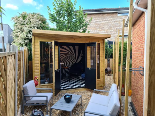 Shiplap cladding garden