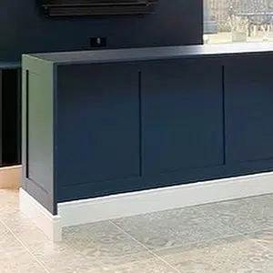MDF wall panelling on kitchen island