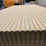 Ribbed wall panelling 2440x1200mm (Wide 30mm ribs)