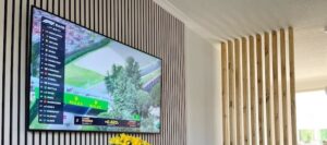 Media wall with TV