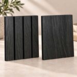 Black-Core Slat Wall Panelling (Melamine Wood Grain)