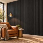 Black-Core Slat Wall Panelling (Melamine Wood Grain)